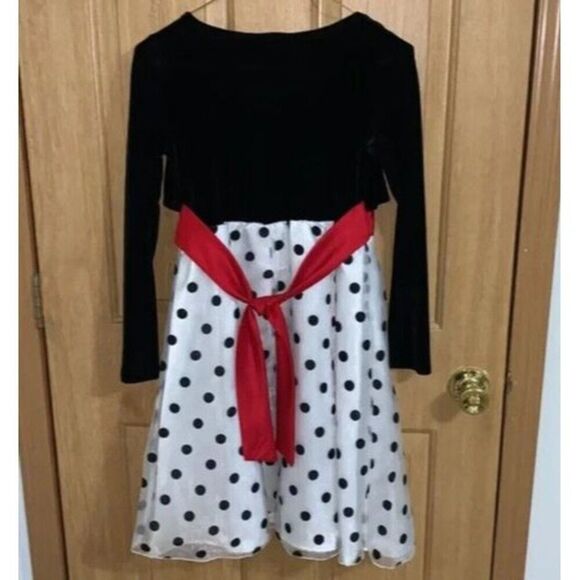 Emily West Girls 10.5 Formal Polka Dot Dress, Layered Skirt, Matching Jacket - Picture 8 of 8